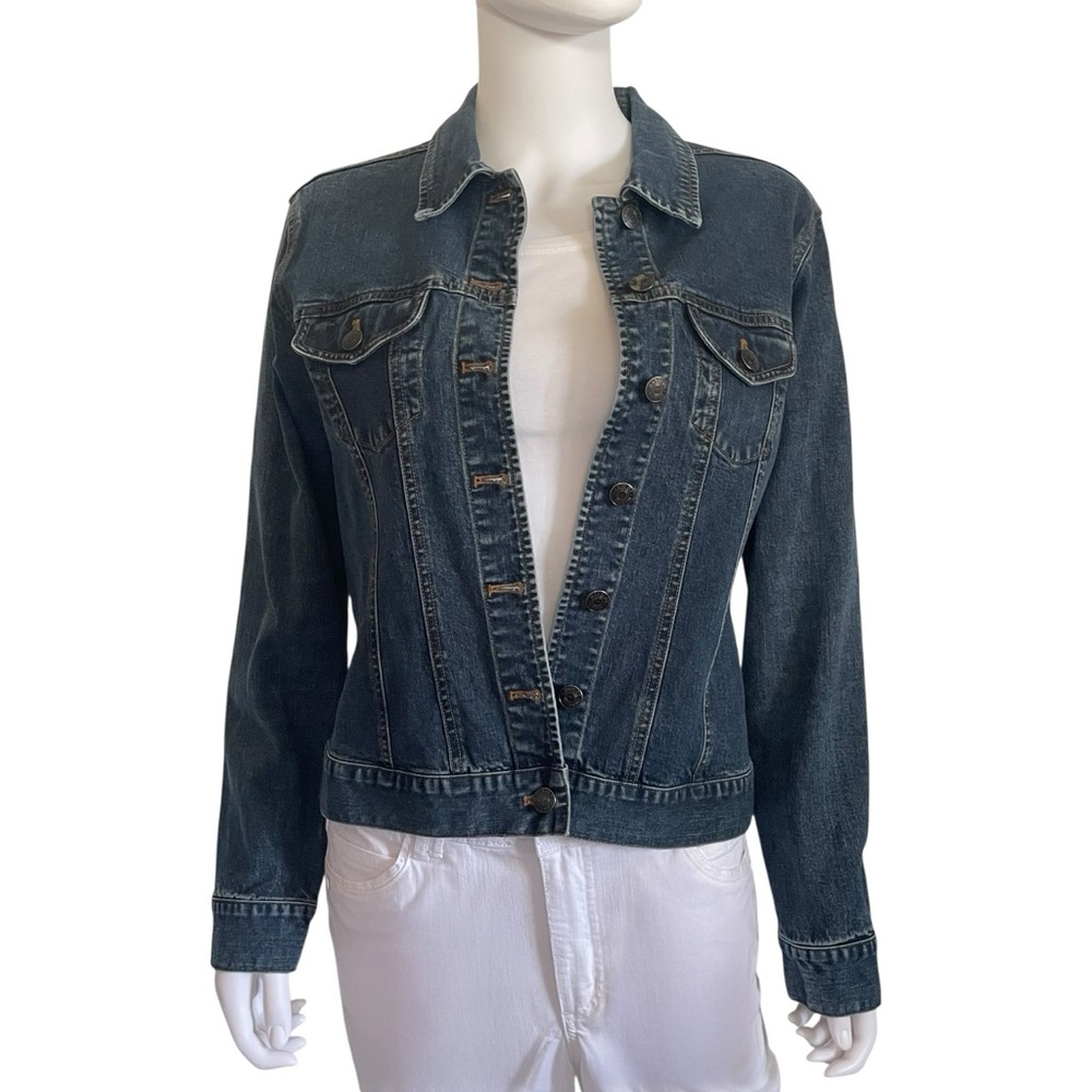 Vintage Harold's Women’s Blue Denim Jeans Trucker Jacket, Size M - Picture 2 of 7